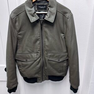 Marc New York, Andrew Marc Leather Moto Jacket very rare gray color excellent